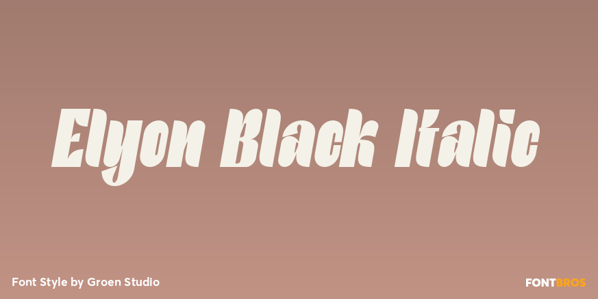 Elyon Black Italic Poster