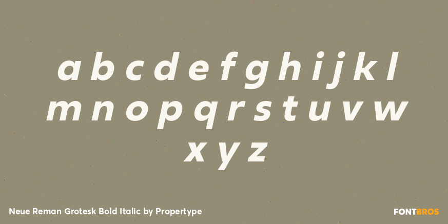 Neue Reman Grotesk Bold Italic Font Poster #3