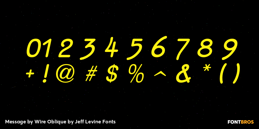 Message by Wire Oblique Font Poster #4