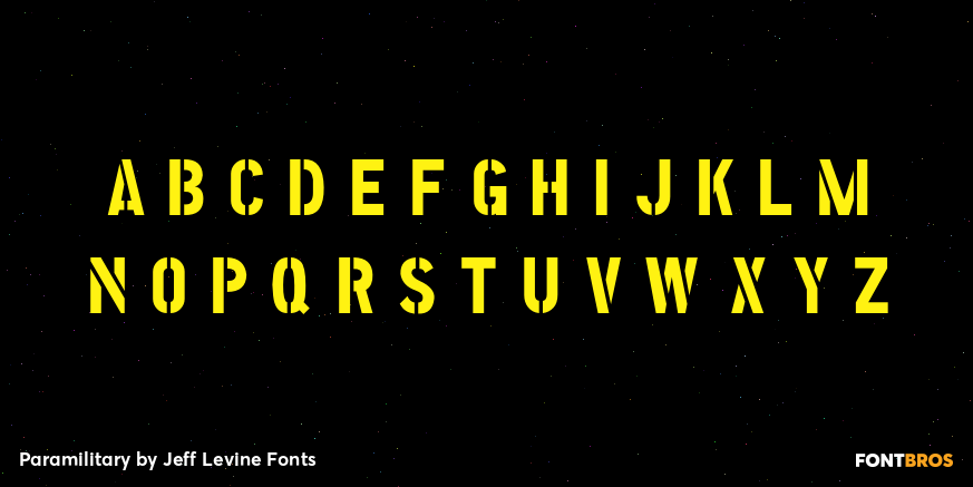 Paramilitary Font Poster #3