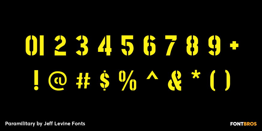 Paramilitary Font Poster #4