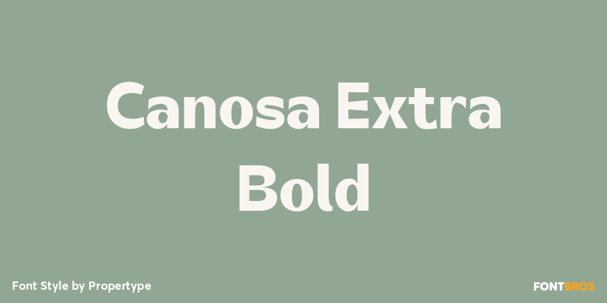 Canosa Extra Bold Poster