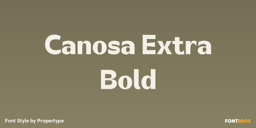 Canosa Extra Bold Poster