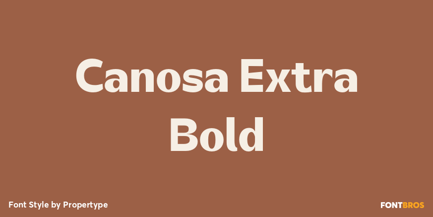 Canosa Extra Bold Poster