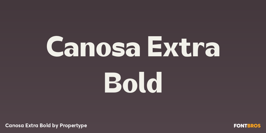 Canosa Extra Bold Poster