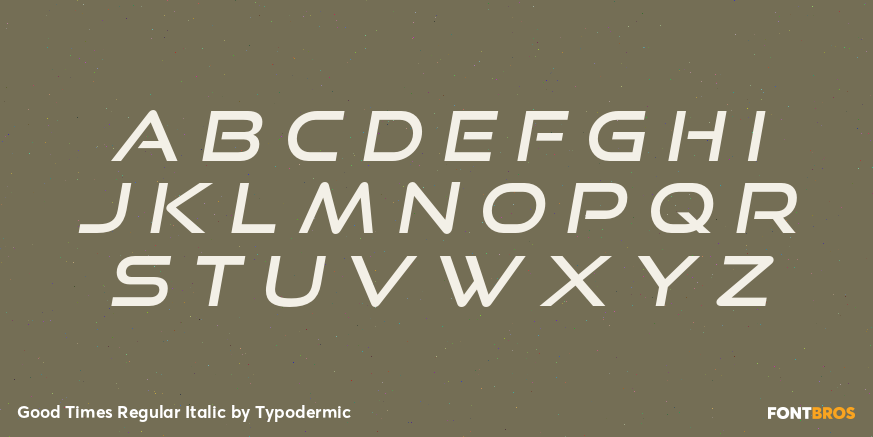 Good Times Regular Italic Font Poster #2