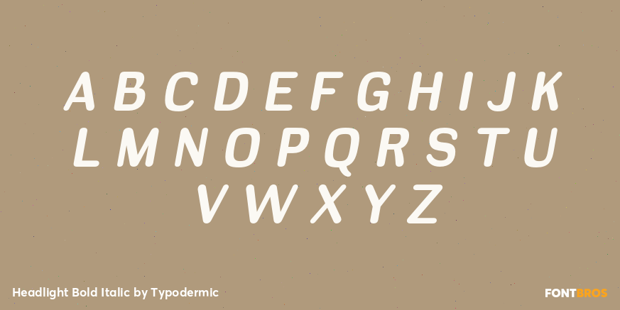 Headlight Bold Italic Font Poster #2