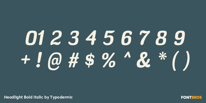 Headlight Bold Italic Font Poster #4