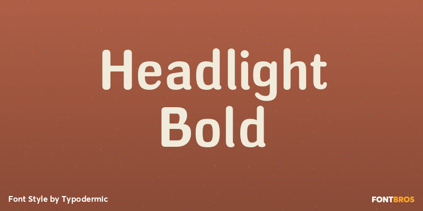 Headlight Bold Font Poster #1