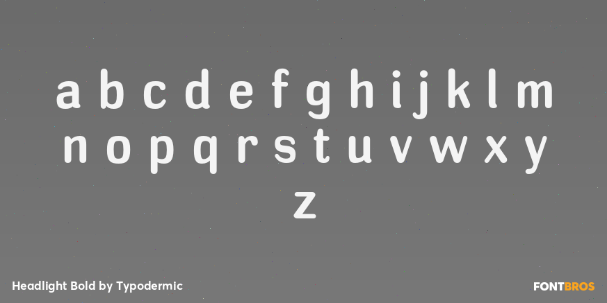 Headlight Bold Font Poster #3