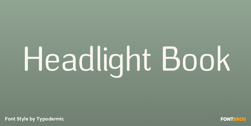 Headlight Book Font Poster #1