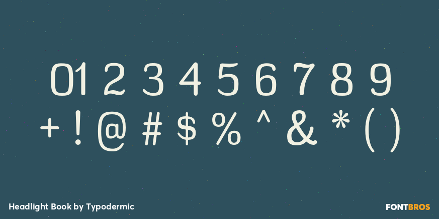 Headlight Book Font Poster #1