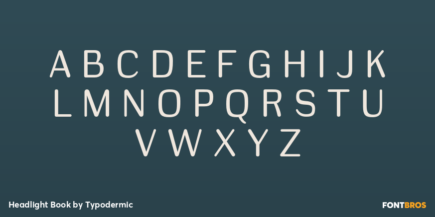 Headlight Book Font Poster #1