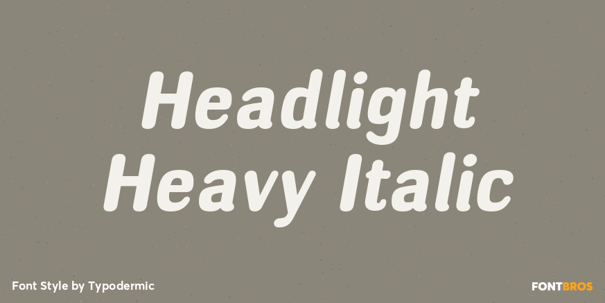 Headlight Heavy Italic Font Poster #1