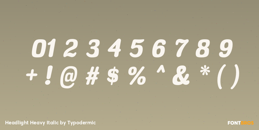 Headlight Heavy Italic Font Poster #1