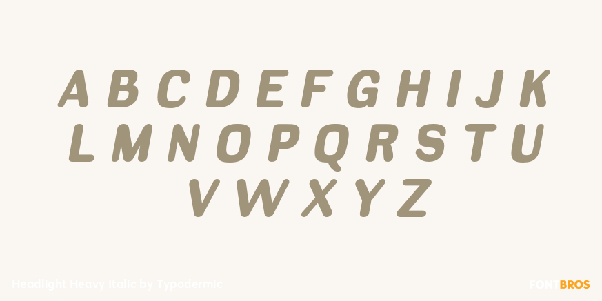 Headlight Heavy Italic Font Poster #1