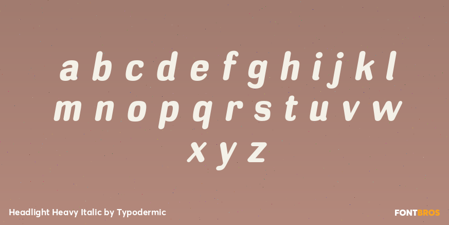 Headlight Heavy Italic Font Poster #1