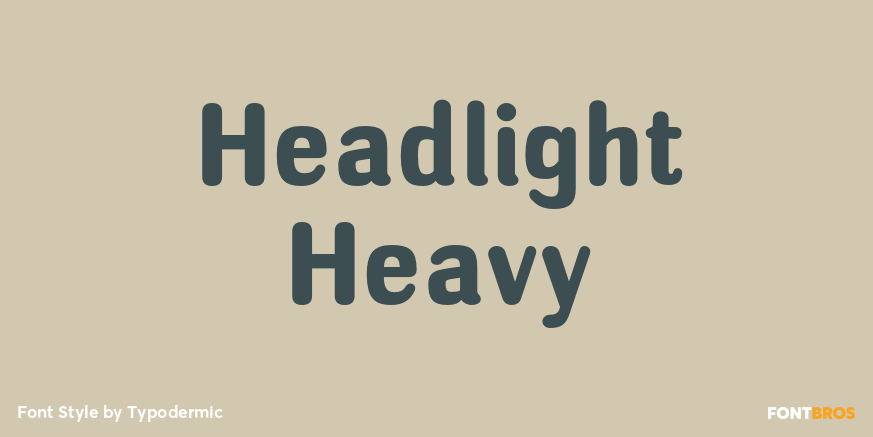 Headlight Heavy Font Poster #1