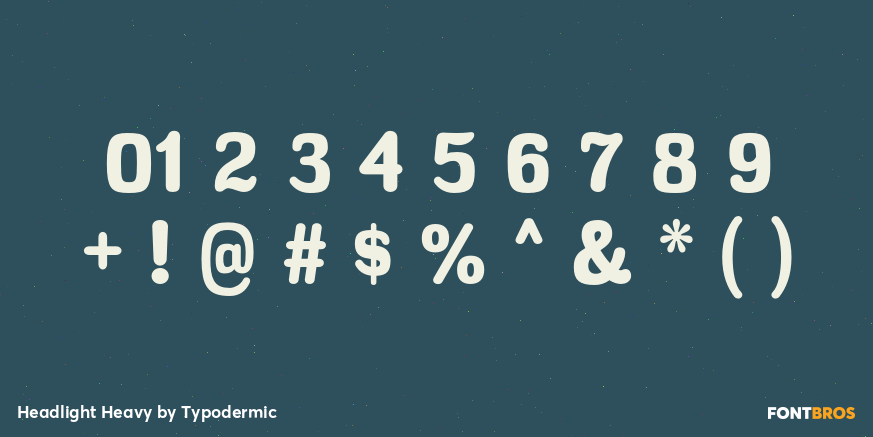 Headlight Heavy Font Poster #1