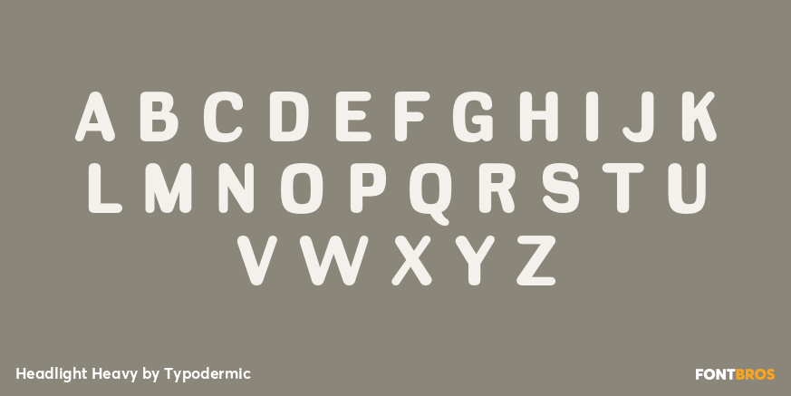 Headlight Heavy Font Poster #1