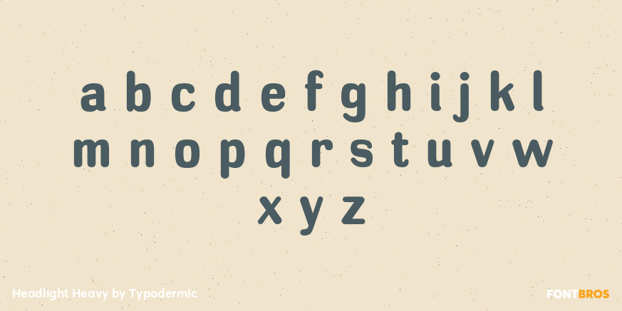 Headlight Heavy Font Poster #1