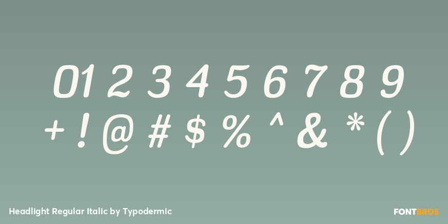 Headlight Regular Italic Font Poster #4