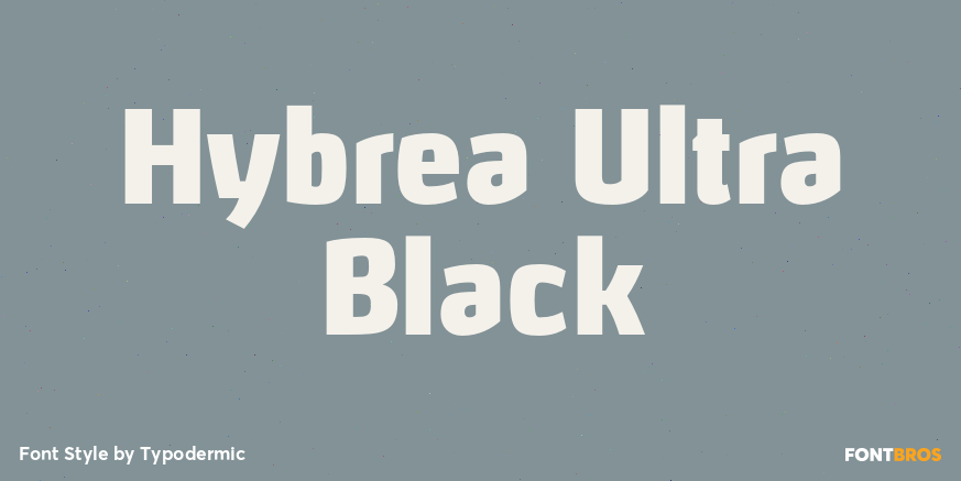 Hybrea Ultra Black Font Poster #1