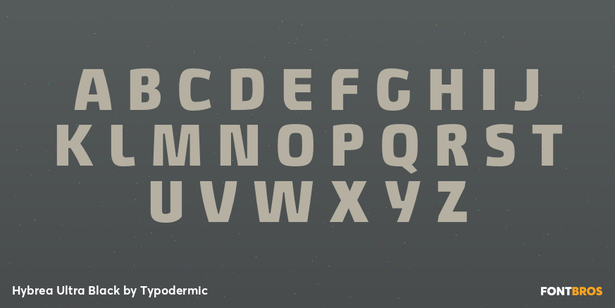 Hybrea Ultra Black Font Poster #1