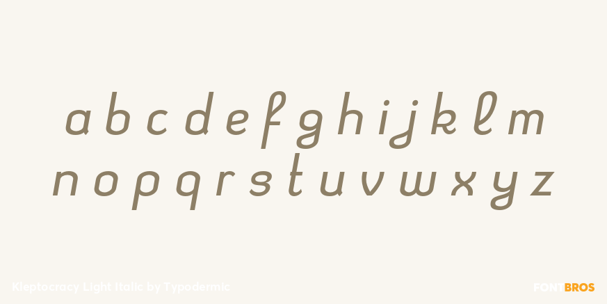 Kleptocracy Light Italic Font Poster #1