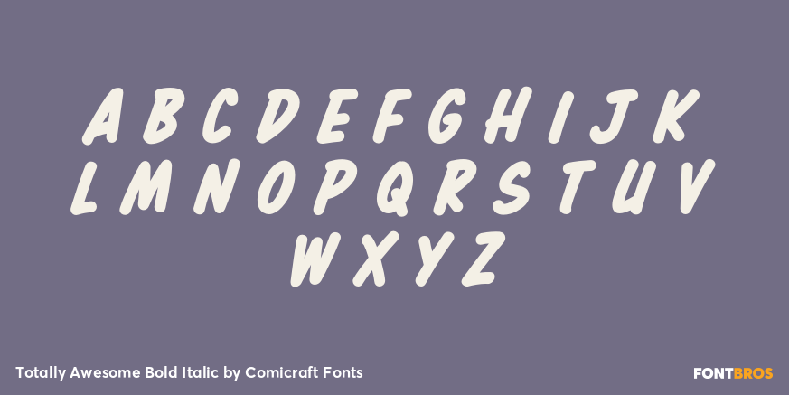 Totally Awesome Bold Italic Font Poster #2