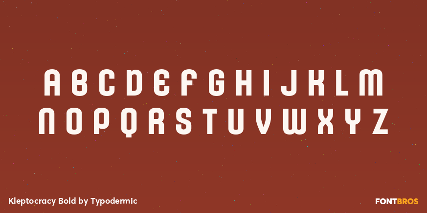 Kleptocracy Bold Font Poster #2