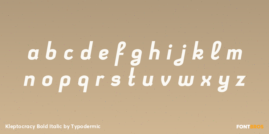 Kleptocracy Bold Italic Font Poster #1