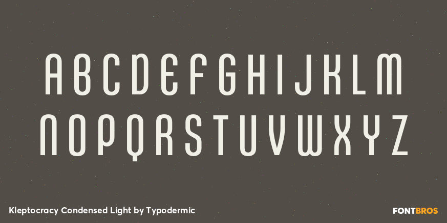 Kleptocracy Condensed Light Font Poster #2