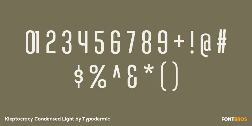 Kleptocracy Condensed Light Font Poster #4