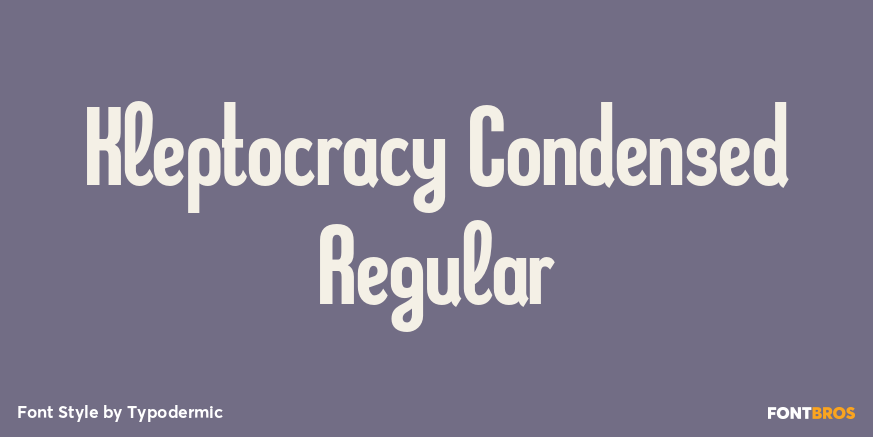 Kleptocracy Condensed Regular Poster