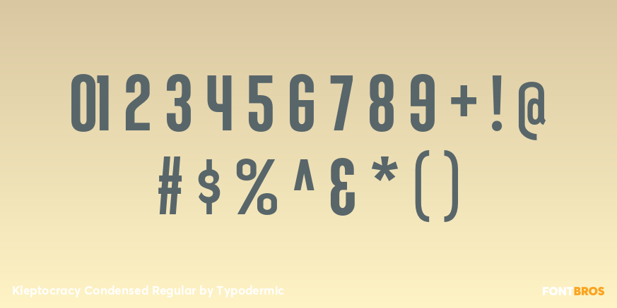 Kleptocracy Condensed Regular Font Poster #4
