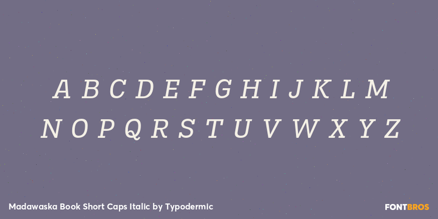 Madawaska Book Short Caps Italic Font Poster #3