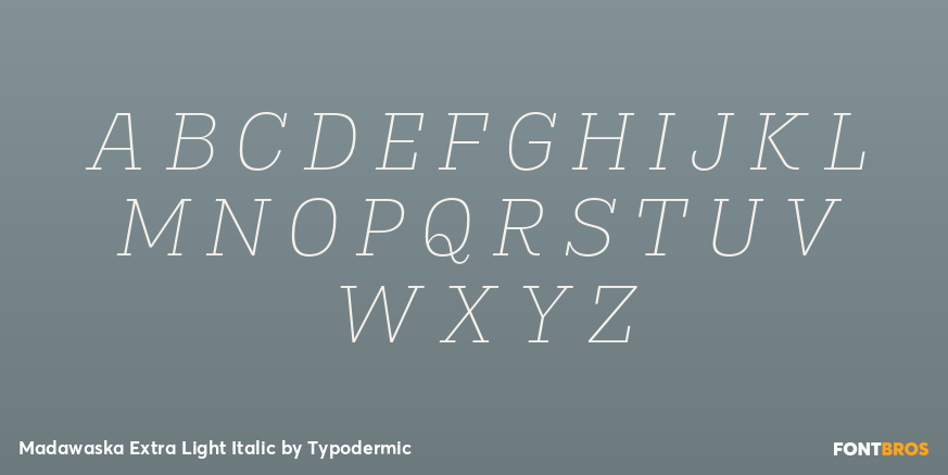 Madawaska Extra Light Italic Font Poster #2