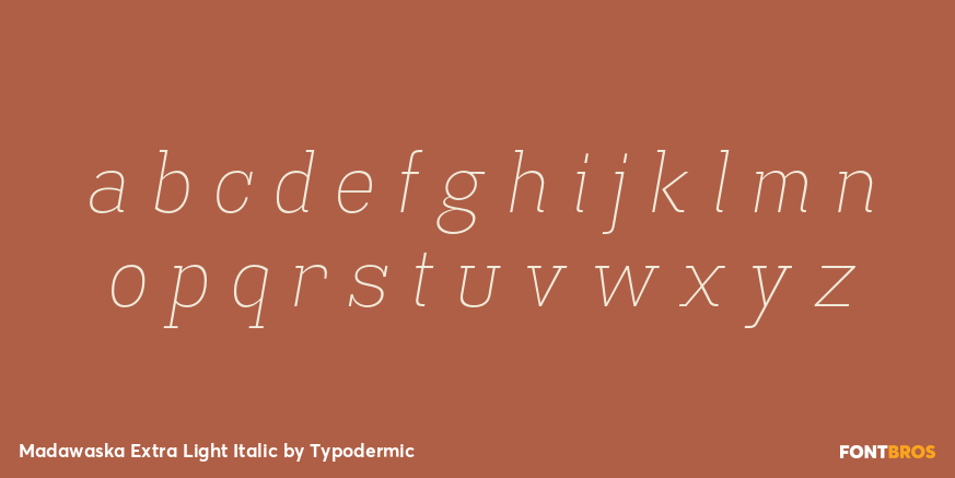 Madawaska Extra Light Italic Font Poster #3
