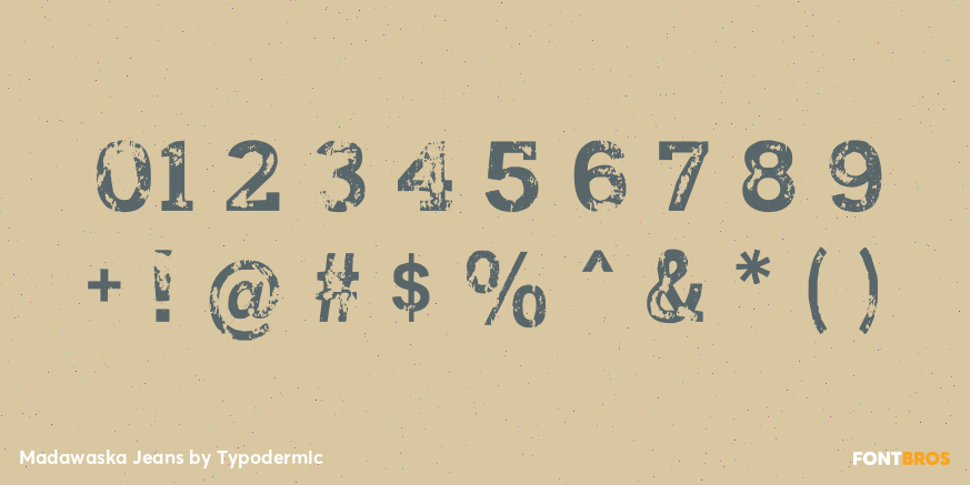 Madawaska Jeans Font Poster #4