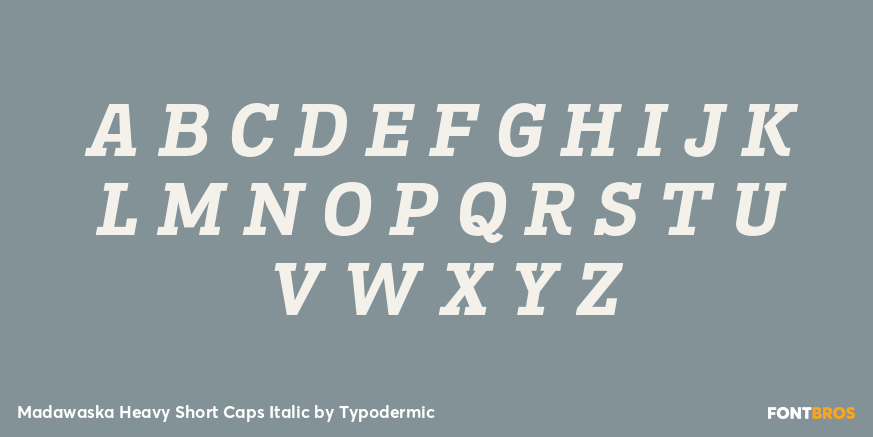 Madawaska Heavy Short Caps Italic Font Poster #2