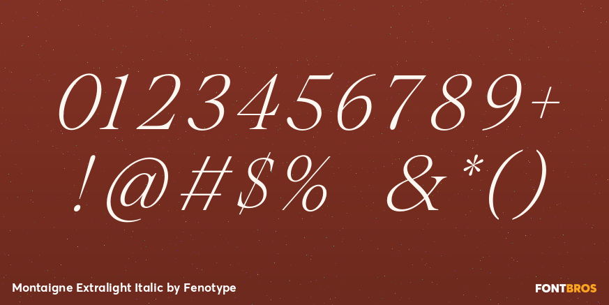 Montaigne Extralight Italic Font Poster #4
