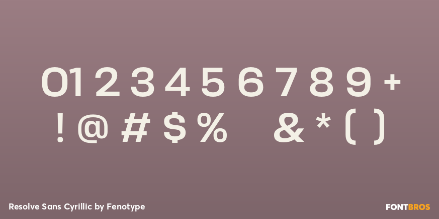 Resolve Sans Cyrillic Font Poster #1