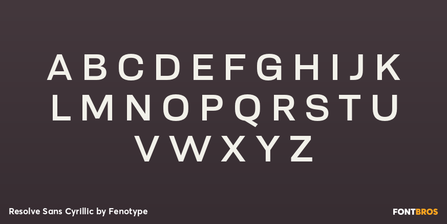Resolve Sans Cyrillic Font Poster #1