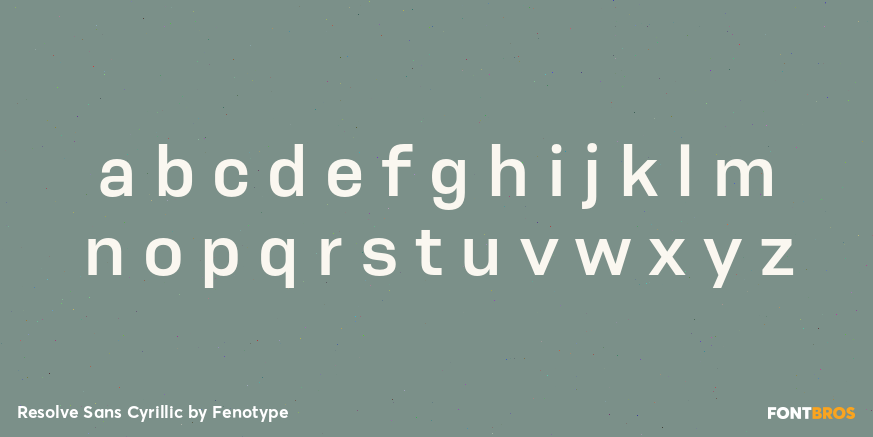 Resolve Sans Cyrillic Font Poster #1
