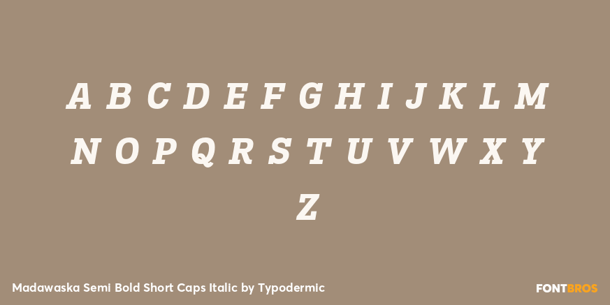 Madawaska Semi Bold Short Caps Italic Font Poster #3