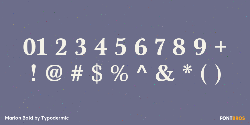 Marion Bold Font Poster #1