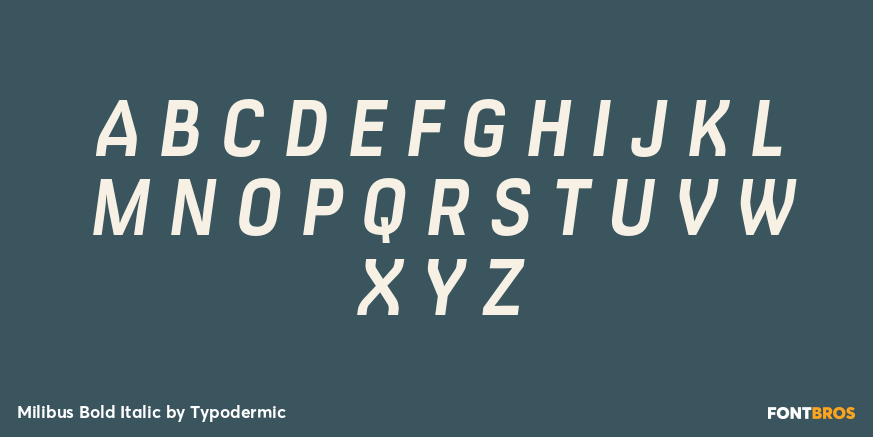Milibus Bold Italic Font Poster #1