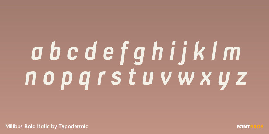 Milibus Bold Italic Font Poster #1