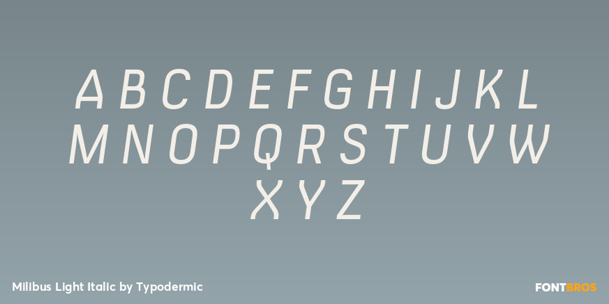 Milibus Light Italic Font Poster #2